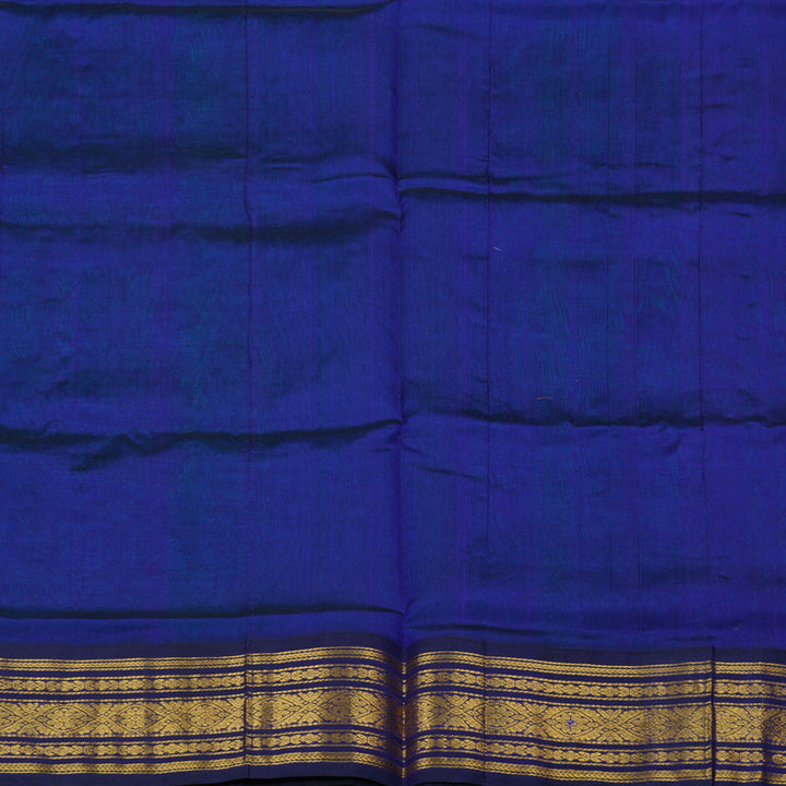 Hayagrivas Pure Silk Cotton saree in Aqua Blue with Blue KBE446E3-10
