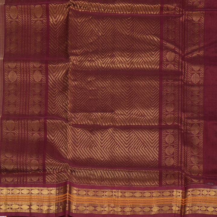 Hayagrivas Handloom Pure Silk Cotton Saree in Dreamy Sandal KBE446E3-2