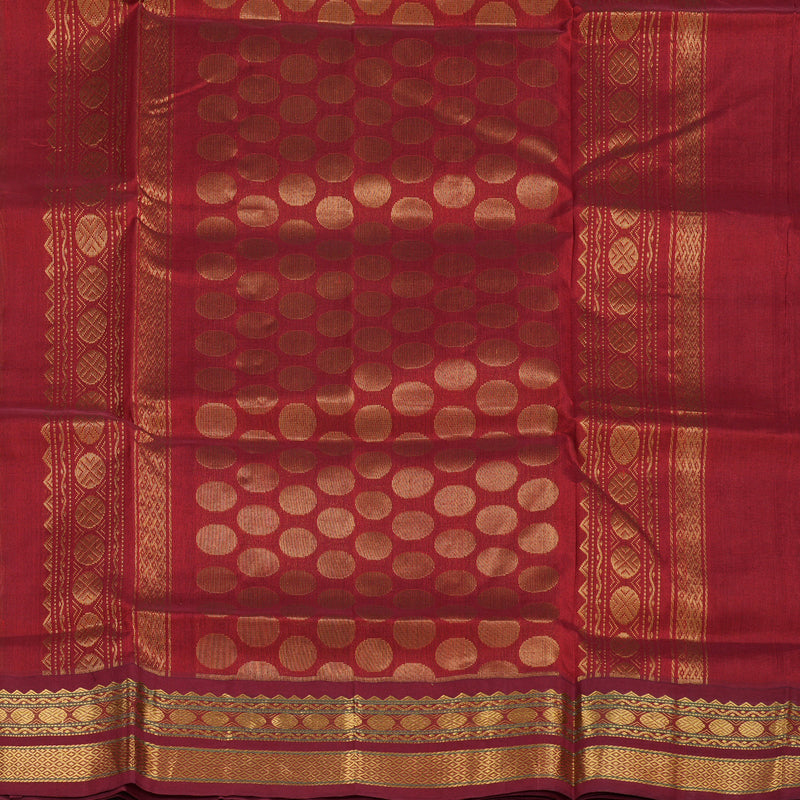 Hayagrivas Handloom Pure Silk Cotton Saree in Whimsical Sandal KBE446E3-8