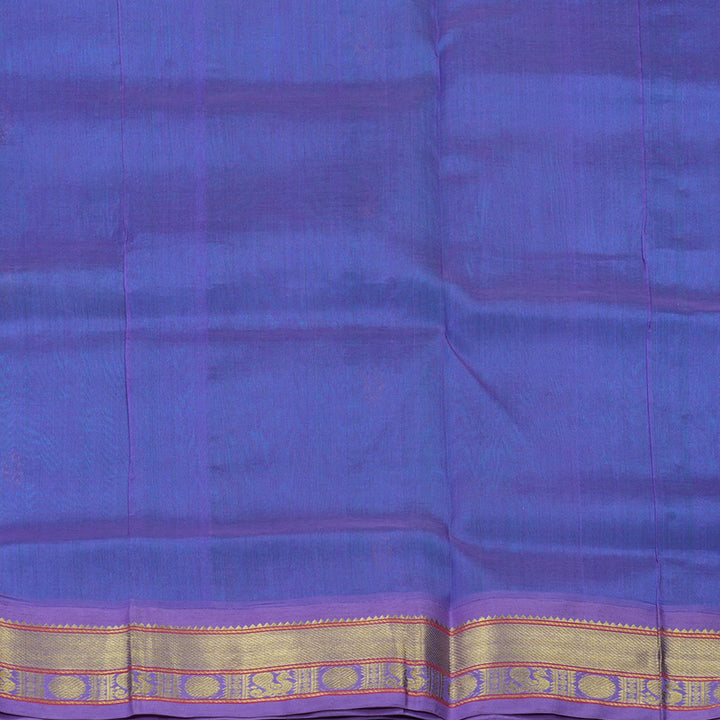 Hayagrivas Handloom Pure Silk Cotton Saree In Light Sea Green with Lavendar KBE446E4-2