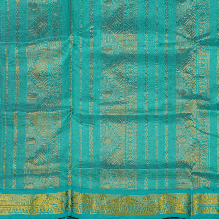 Hayagrivas Pure Silk Cotton Saree in Wine Purple with Sea Blue KBE446E5-1