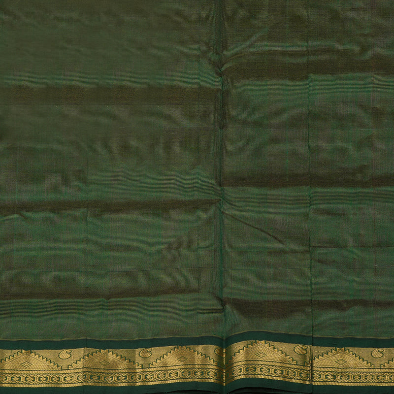 Hayagrivas Handloom Pure Silk Cotton Saree in striking  Deep pink with rich Bottle green KBE446E5-5
