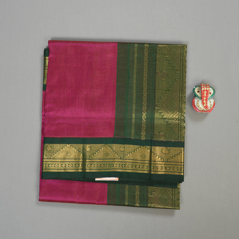 Hayagrivas Handloom Pure Silk Cotton Saree in Striking Purple KBE446E5-6