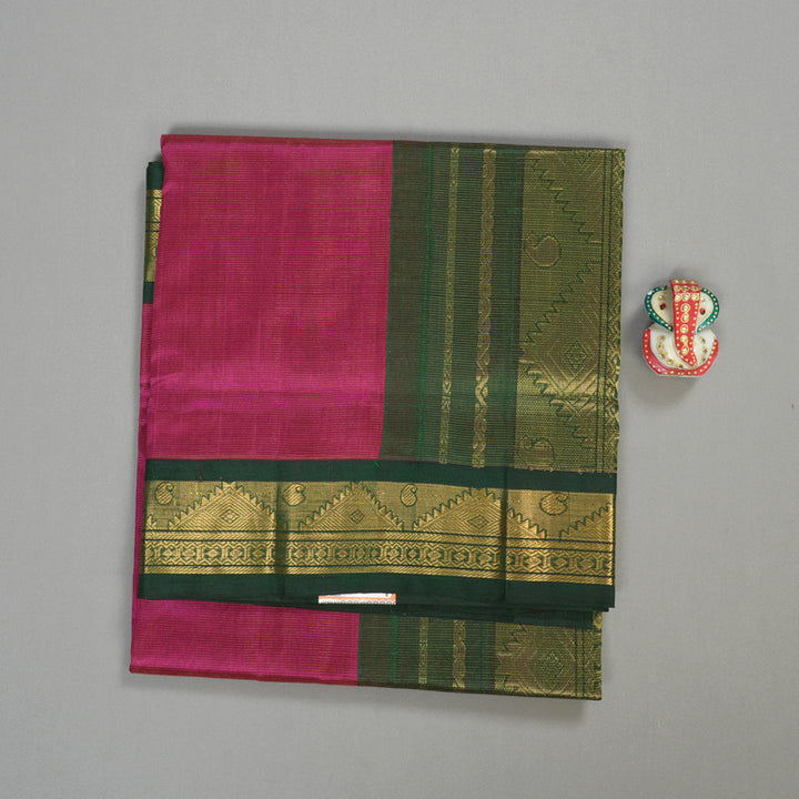Hayagrivas Handloom Pure Silk Cotton Saree in Striking Purple KBE446E5-6