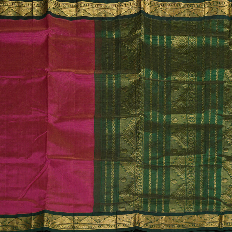 Hayagrivas Handloom Pure Silk Cotton Saree in Striking Purple KBE446E5-6