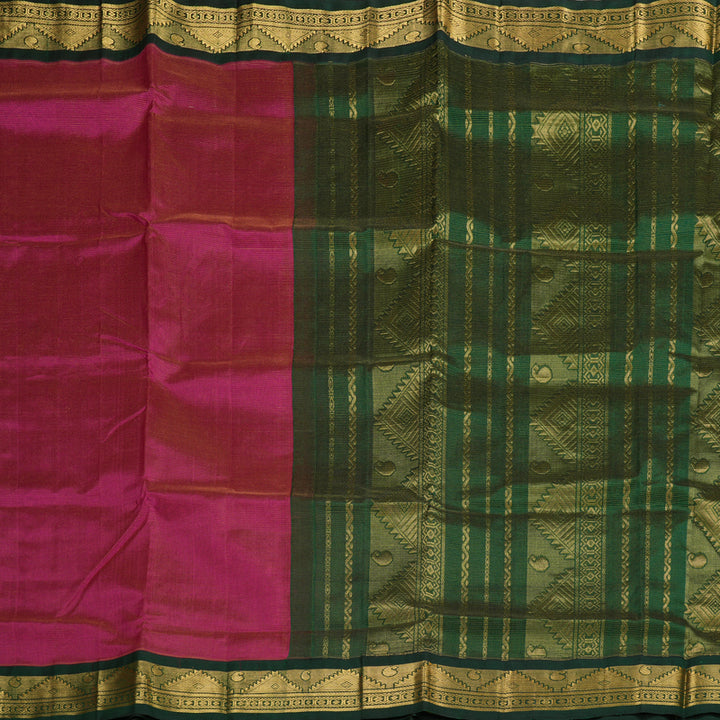 Hayagrivas Handloom Pure Silk Cotton Saree in Striking Purple KBE446E5-6