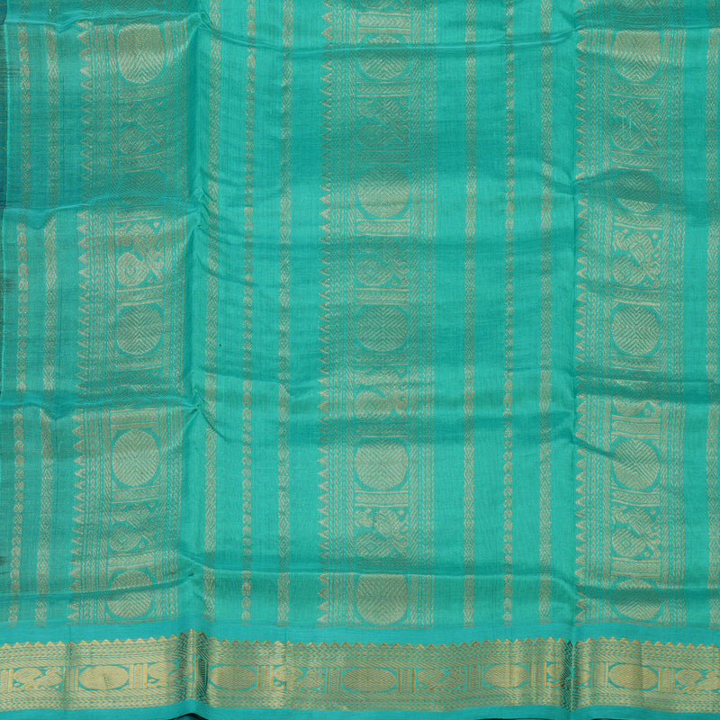 Hayagrivas Pure Silk Cotton saree in Purple with Sea Blue KBE446E6-1