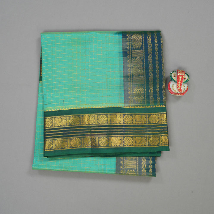 Hayagrivas Pure Silk Cotton saree in Pastel Green with Mayilkazhuthu KBE446E6-3