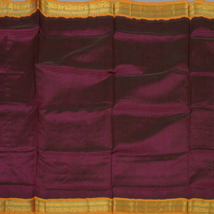Hayagrivas Wine Purple Pure Silk Cotton Saree KBE446E8-15