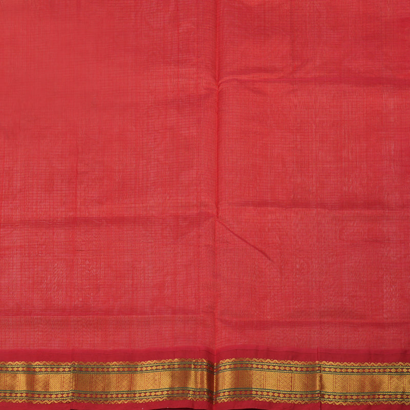 Hayagrivas Pure Silk Cotton Saree in Half white with Red KBE446E8-3