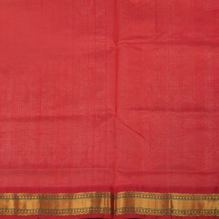 Hayagrivas Pure Silk Cotton Saree in Half white with Red KBE446E8-3