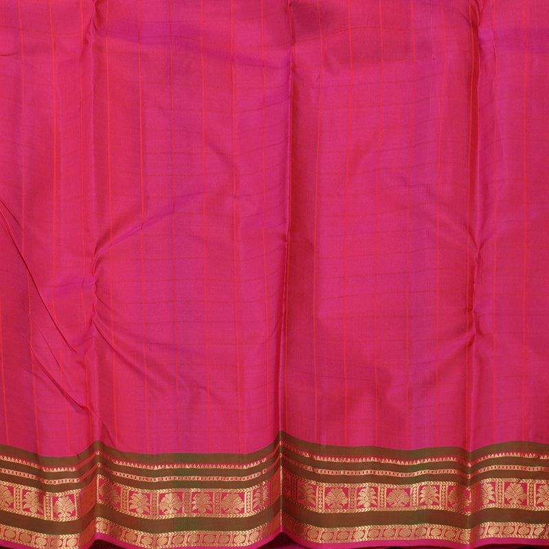 Hayagrivas Handloom Pure Kanjivaram Silk Saree in Gleaming Dual Tone (Sky Blue With Pink) KBE447E4-9