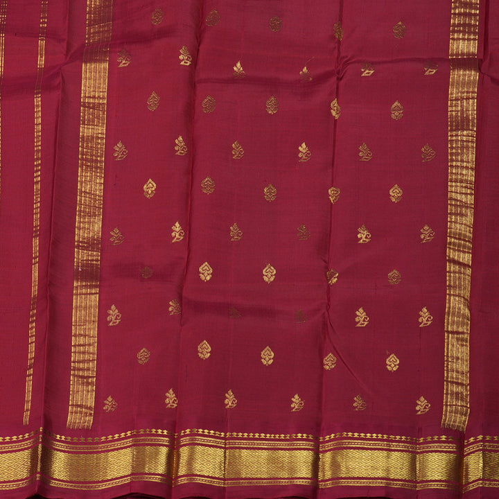 Hayagrivas Silver Grey One Side Border Kanjivaram Silk Saree KBE449E2-20