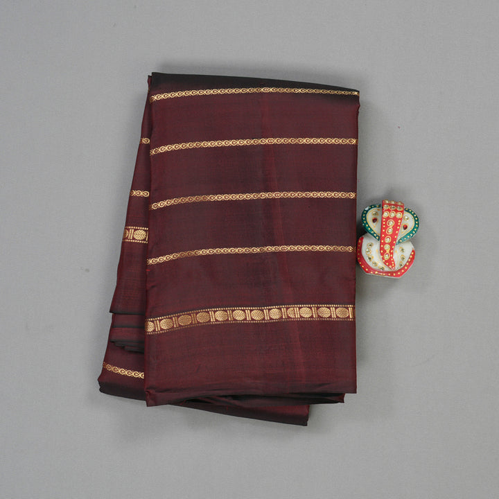 Hayagrivas Handloom Pure Kanjivaram Silk Saree in Regal Wine Maroon KBE450E24-3