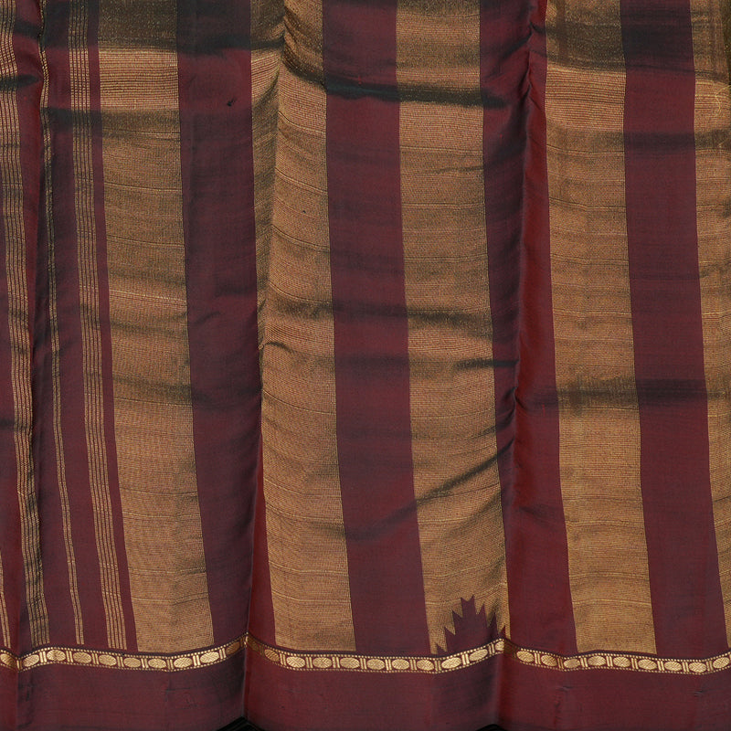 Hayagrivas Handloom Pure Kanjivaram Silk Saree in Regal Wine Maroon KBE450E24-3