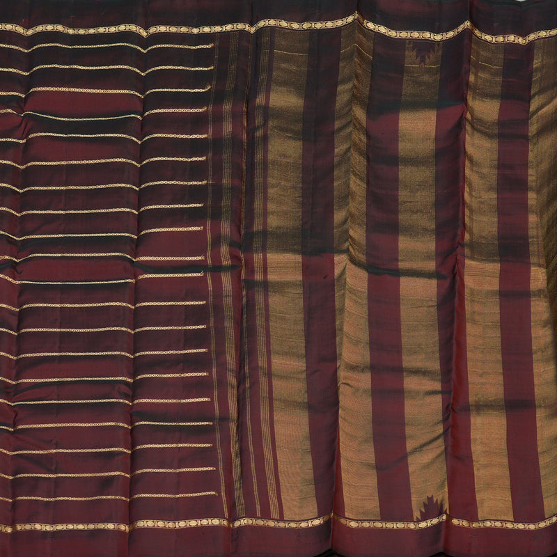 Hayagrivas Handloom Pure Kanjivaram Silk Saree in Regal Wine Maroon KBE450E24-3