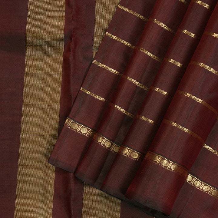 Hayagrivas Handloom Pure Kanjivaram Silk Saree in Regal Wine Maroon KBE450E24-3