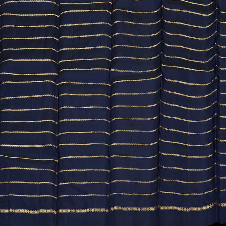 Hayagrivas Handloom Pure Kanjivaram Silk Saree in Opulent Dark Blue KBE450E24-9