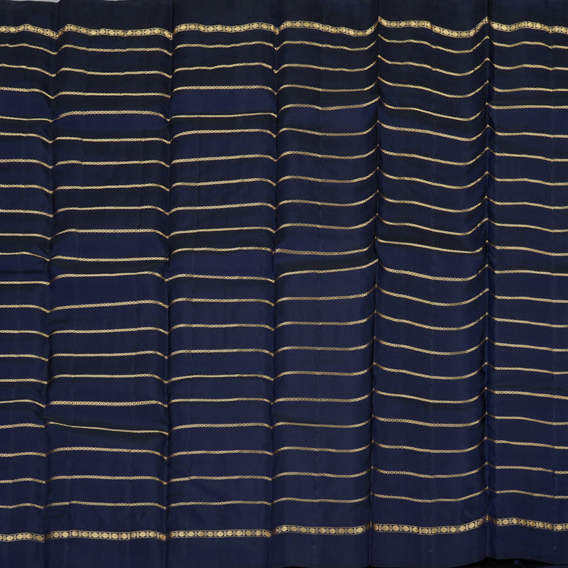 Hayagrivas Handloom Pure Kanjivaram Silk Saree in Opulent Dark Blue KBE450E24-9