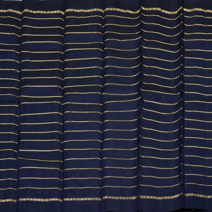 Hayagrivas Handloom Pure Kanjivaram Silk Saree in Opulent Dark Blue KBE450E24-9