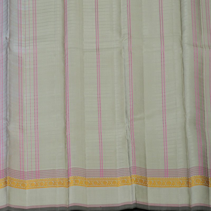 Hayagrivas Handloom Light Grey Kanjivaram Silk Saree KBE450E32-6