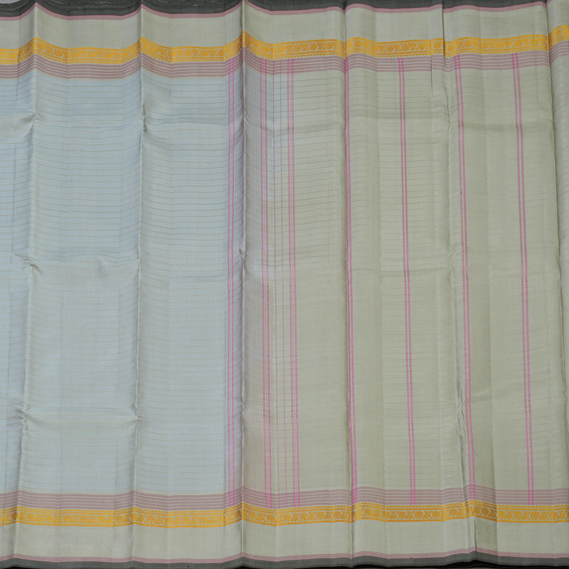 Hayagrivas Handloom Light Grey Kanjivaram Silk Saree KBE450E32-6