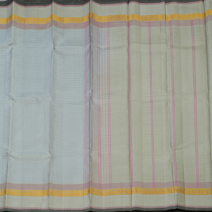 Hayagrivas Handloom Light Grey Kanjivaram Silk Saree KBE450E32-6