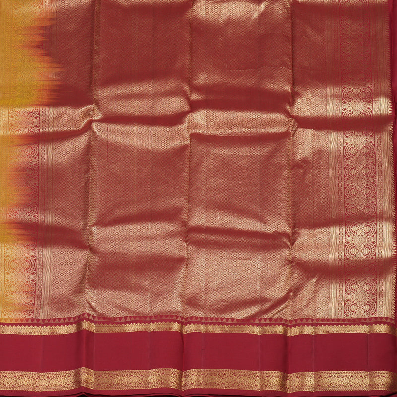 Hayagrivas Handloom Pure Kanjivaram Silk Saree in Mesmerizing Yellow
