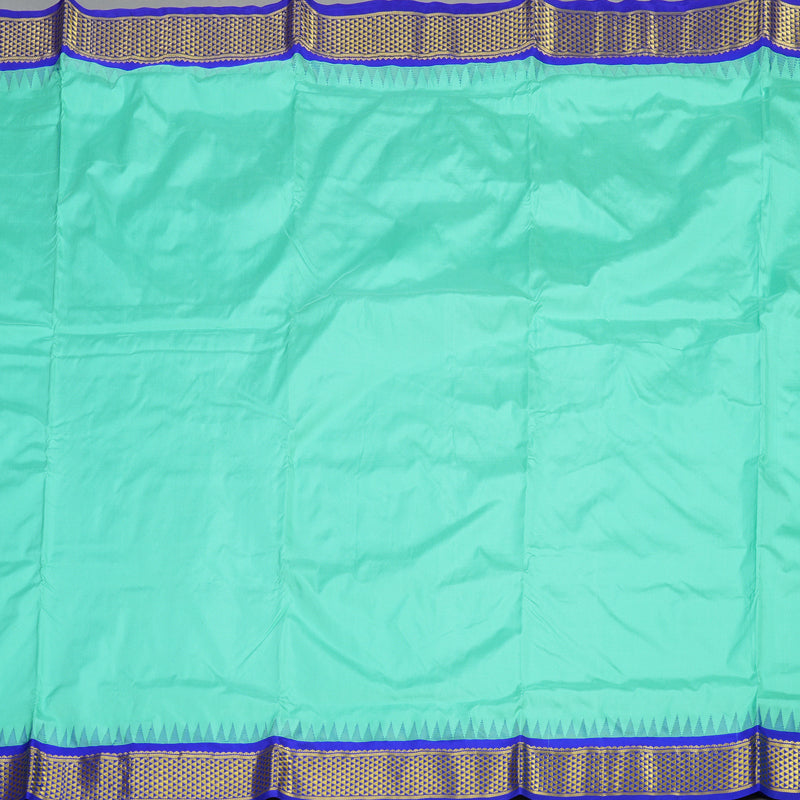 Hayagrivas Handloom Ten Yards Silk Saree in Tranquil Sky Blue KBE452E4-1