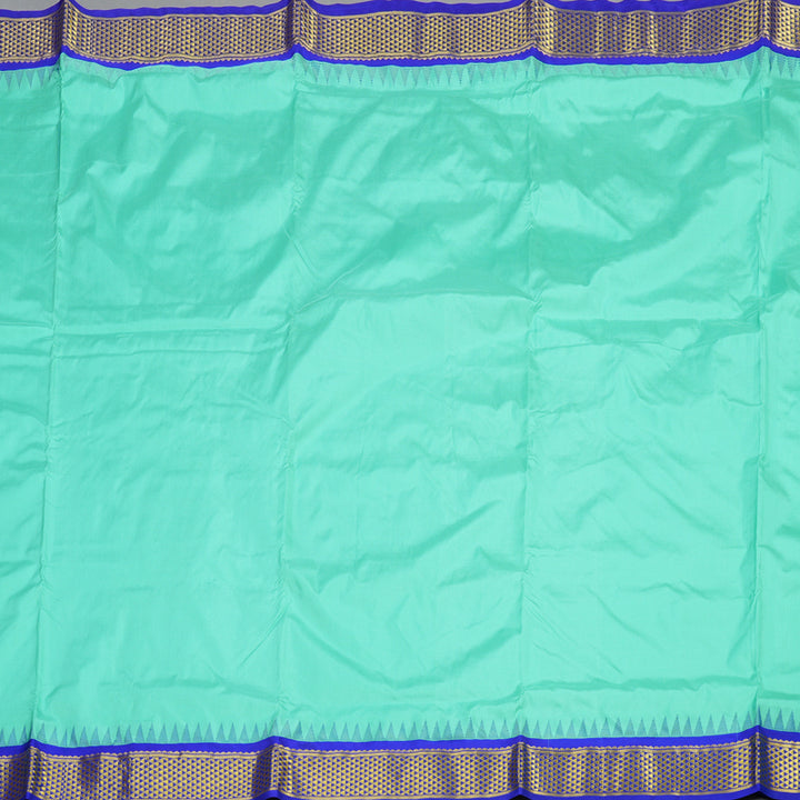 Hayagrivas Handloom Ten Yards Silk Saree in Tranquil Sky Blue KBE452E4-1