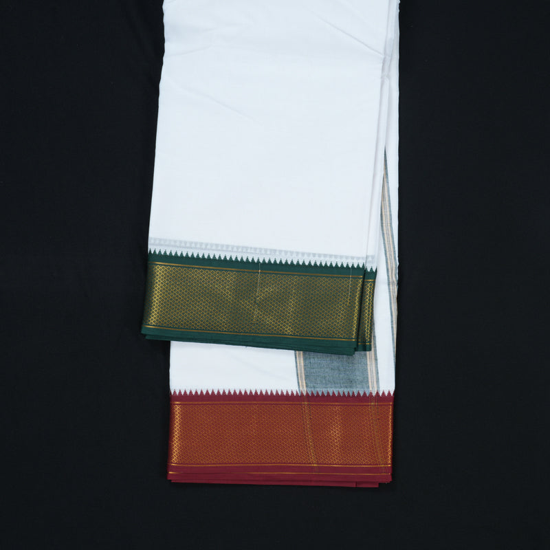 Hayagrivas Handloom 9*5 Cotton Dhothi KBE458E4-1