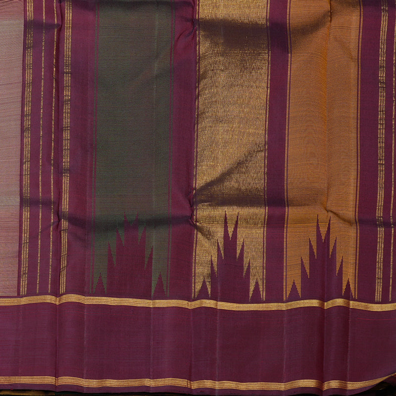 Hayagrivas Handloom Kanjivaram Silk Saree in Radiant Half White KBE45D7-1