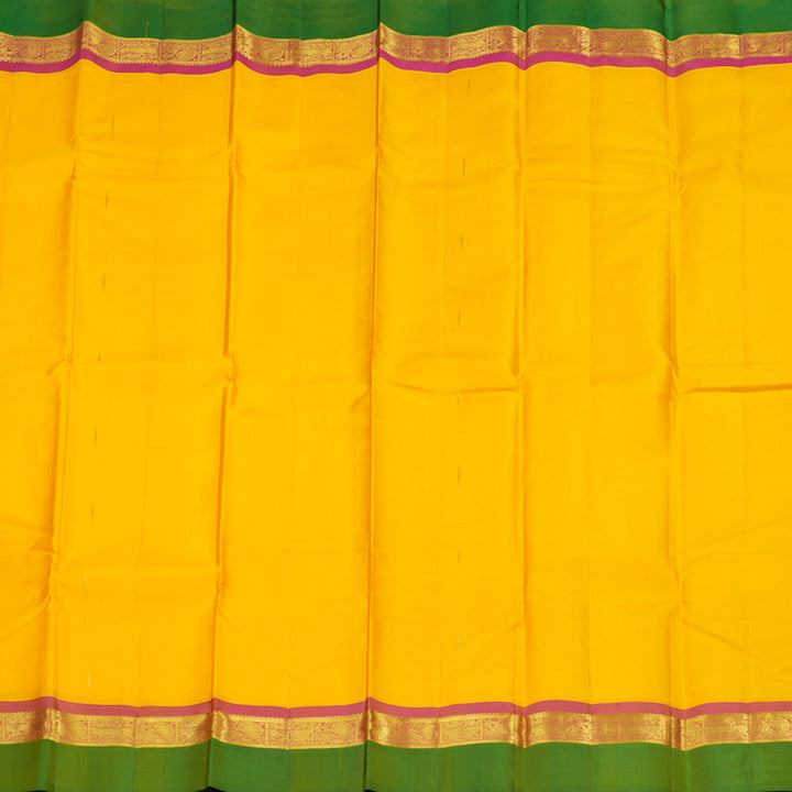 Hayagrivas Handloom Pure Kanjivaram Silk Saree in Attractive Yellow KBE462F6-3
