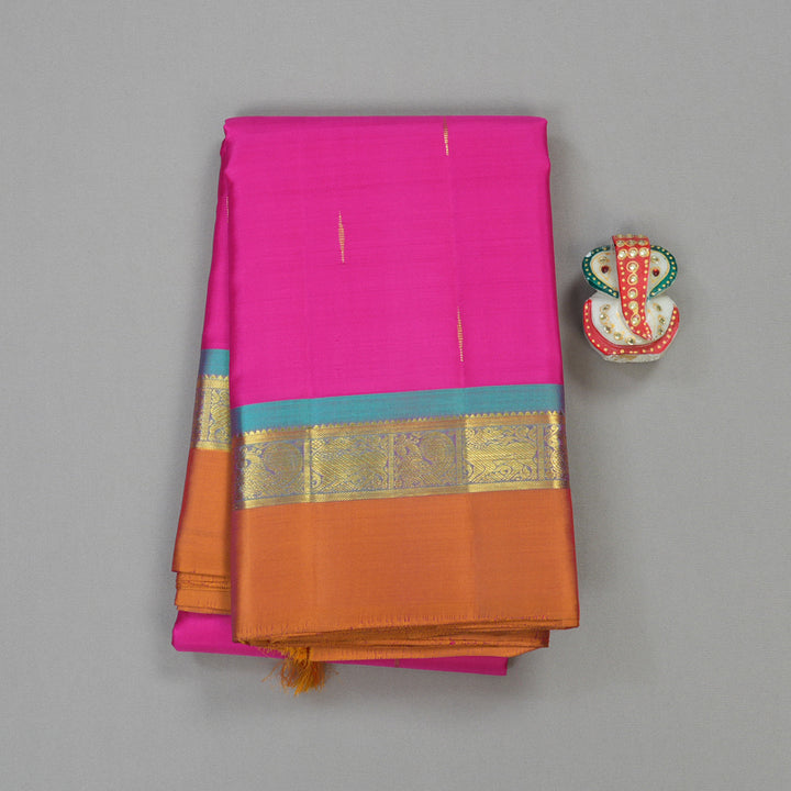 Hayagrivas Handloom Pure Kanjivaram Silk Saree in Elegant Pink KBE462F6-7