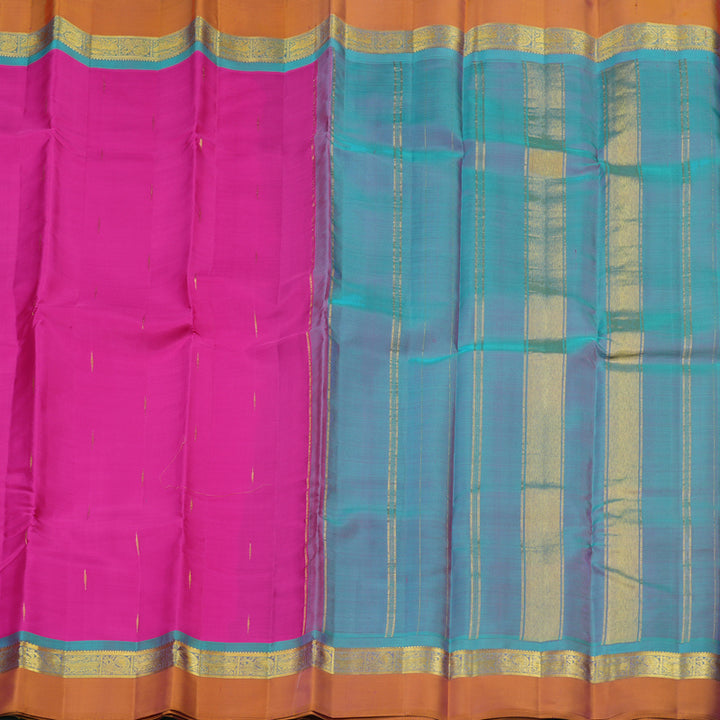 Hayagrivas Handloom Pure Kanjivaram Silk Saree in Elegant Pink KBE462F6-7