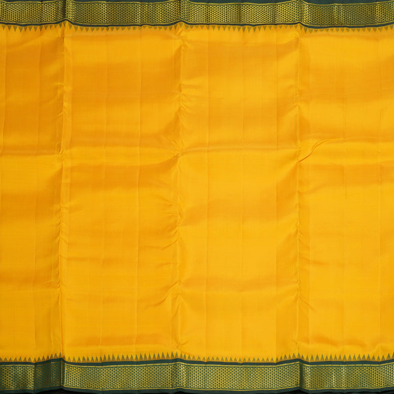 Hayagrivas Handloom Ten Yards Silk Saree in Gleaming Yellow KBE463F3-2