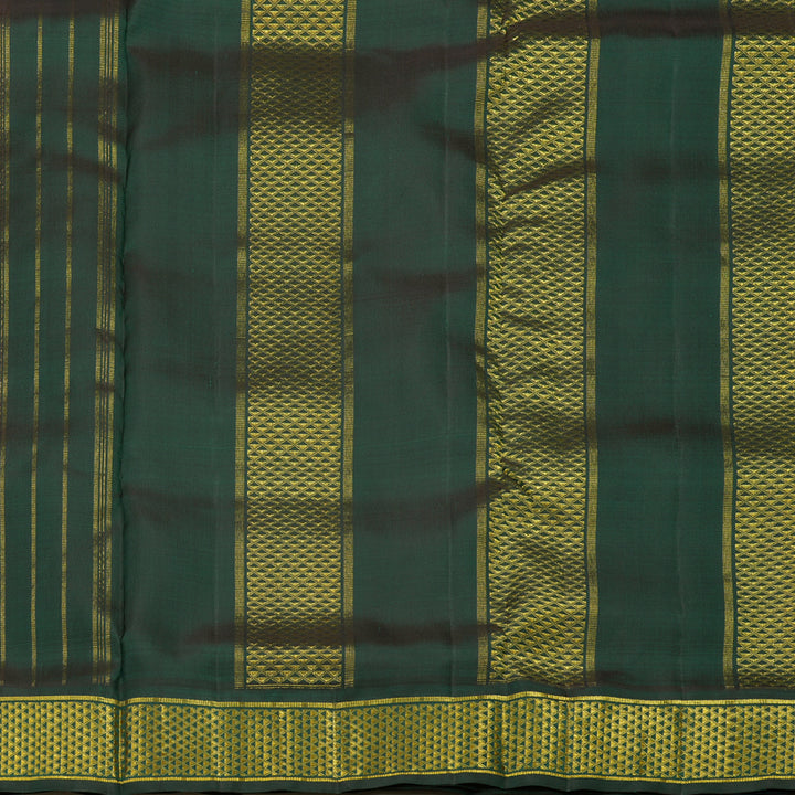 Hayagrivas Handloom Ten Yards Silk Saree in Gleaming Yellow KBE463F3-2