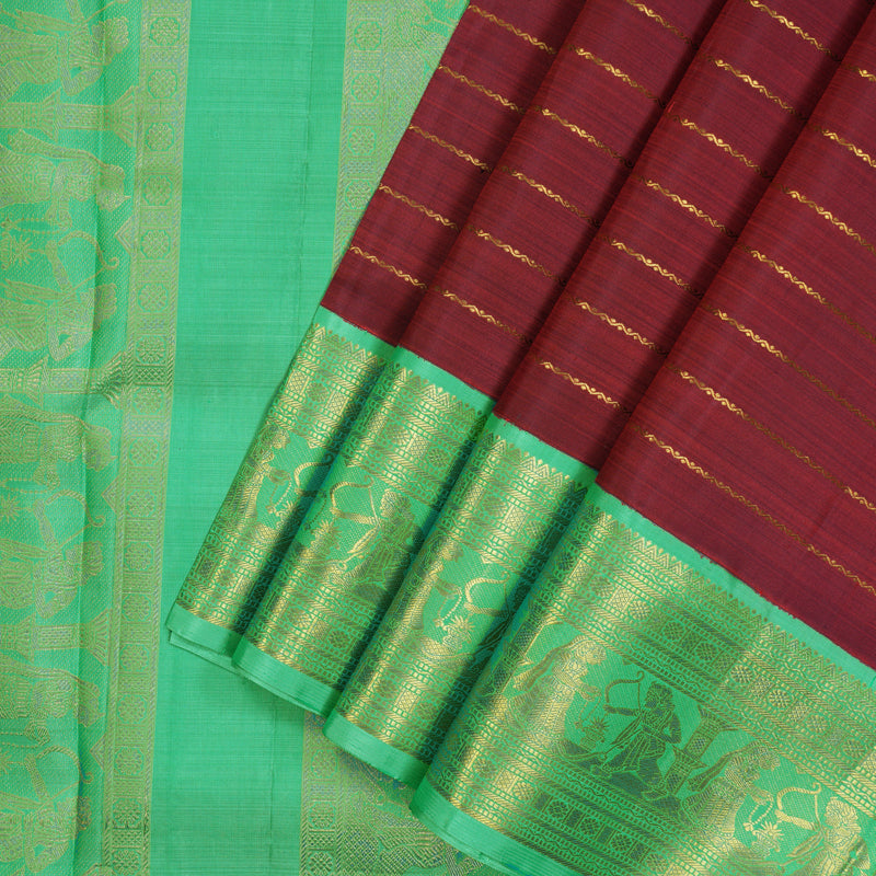 Hayagrivas Handloom Maroon Ten Yards Silk Madisar KBE463F8-1