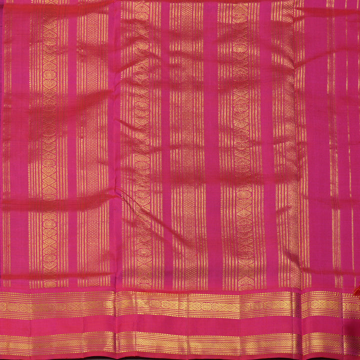 Hayagrivas Handloom Ten Yards Silk Saree in Intense Dark Brown KBE465F13-2