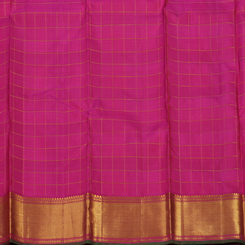 Hayagrivas Handloom Multicolour Checks Kanjivaram Silk Saree KBE466F5-2