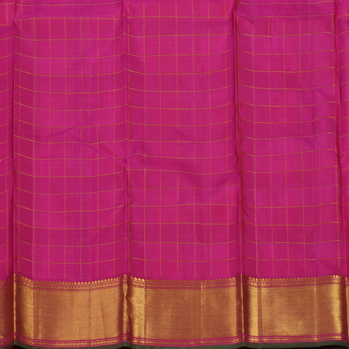 Hayagrivas Handloom Multicolour Checks Kanjivaram Silk Saree KBE466F5-2