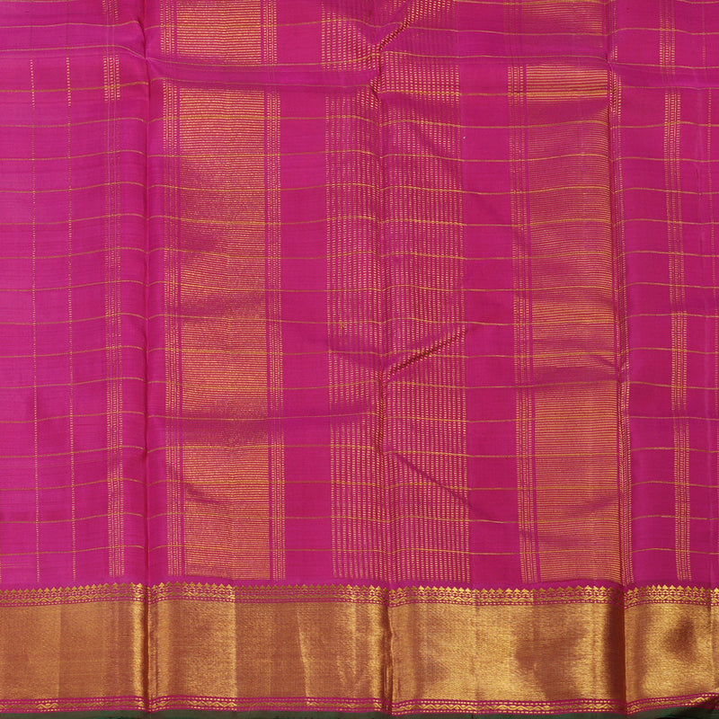 Hayagrivas Handloom Multicolour Checks Kanjivaram Silk Saree KBE466F5-2