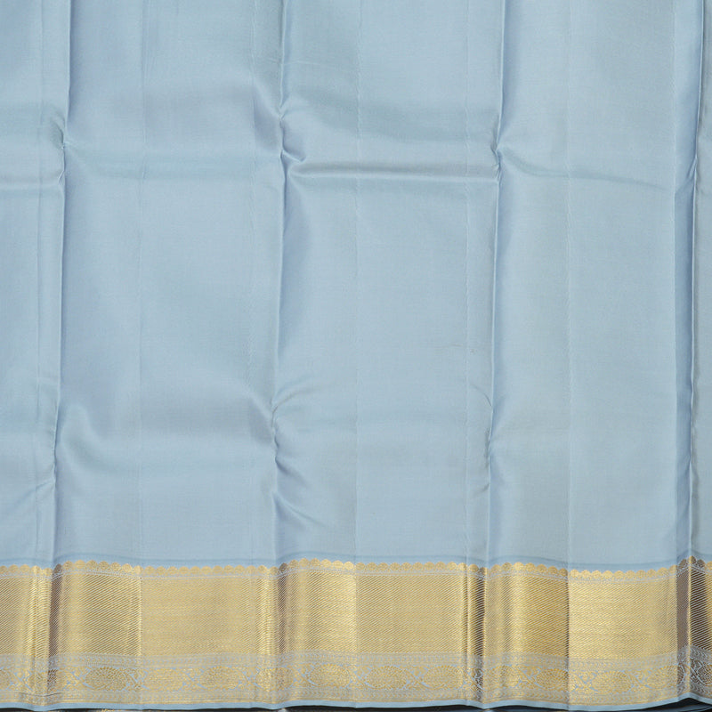 Hayagrivas Handloom kanjivaram silk saree in Lemon yellow KBE467F11-3