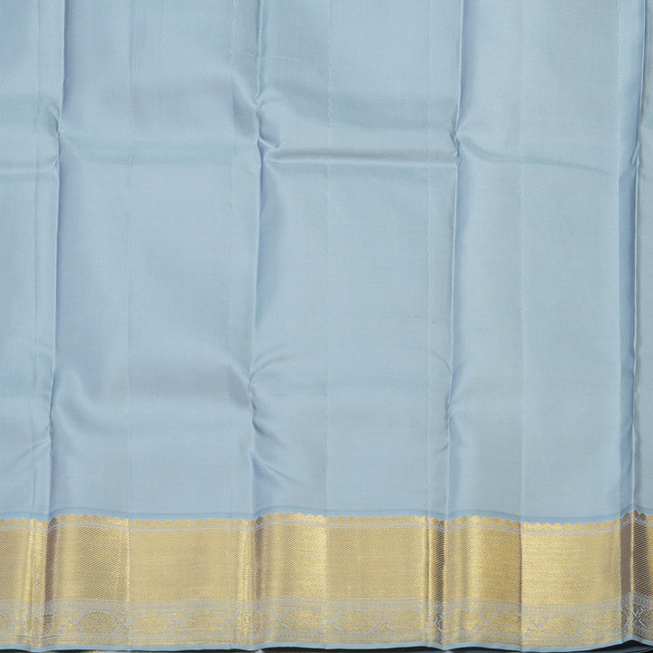 Hayagrivas Handloom kanjivaram silk saree in Lemon yellow KBE467F11-3
