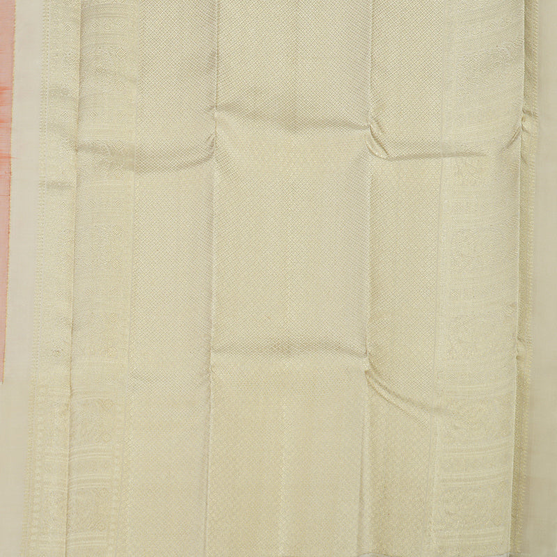 Hayagrivas Handloom Pure Kanjivaram Silk Saree in Vibrant Orange KBE468F2-1