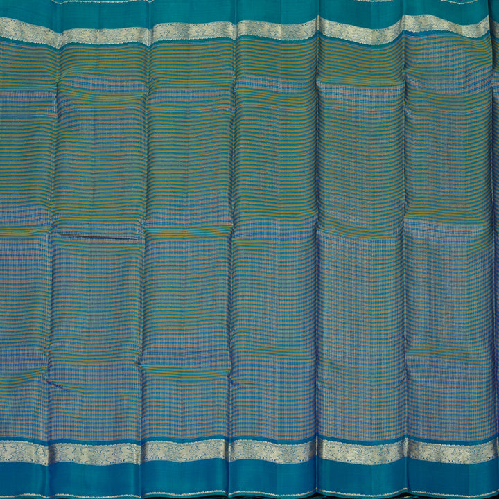 Hayagrivas Handloom Multicolour Checks Kanjivaram Silk Saree with Mayilkazhuthu Border KBE468F23-1