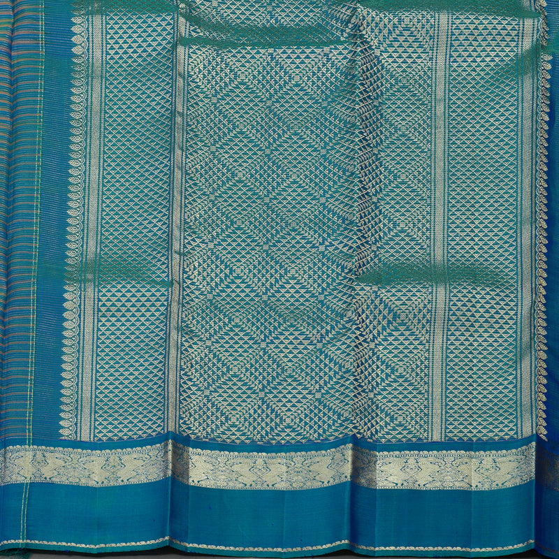 Hayagrivas Handloom Multicolour Checks Kanjivaram Silk Saree with Mayilkazhuthu Border KBE468F23-1