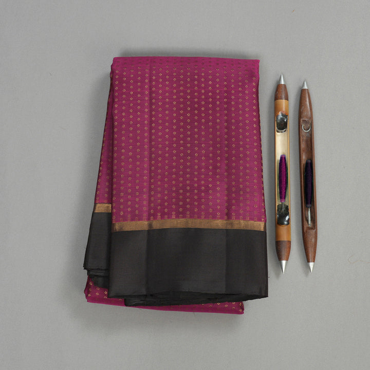 Hayagrivas Handloom Pure Kanjivaram Silk Saree in Royal Purple KBE468F24-1