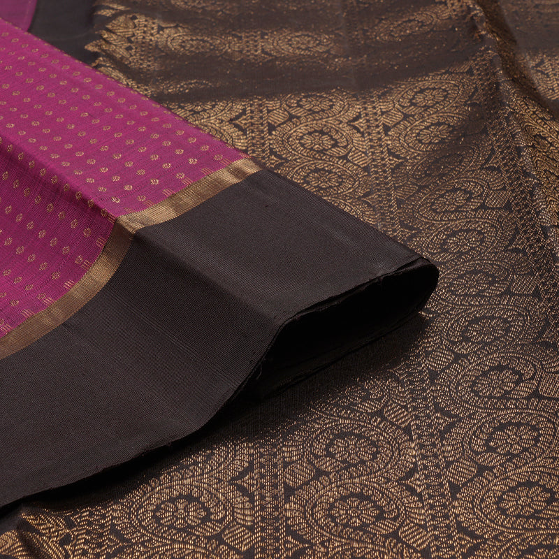 Hayagrivas Handloom Pure Kanjivaram Silk Saree in Royal Purple KBE468F24-1