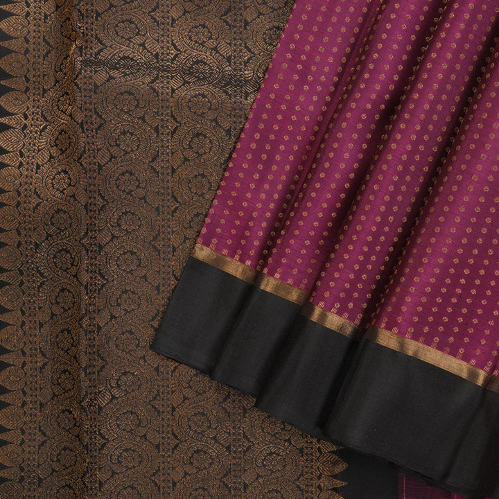Hayagrivas Handloom Pure Kanjivaram Silk Saree in Royal Purple KBE468F24-1